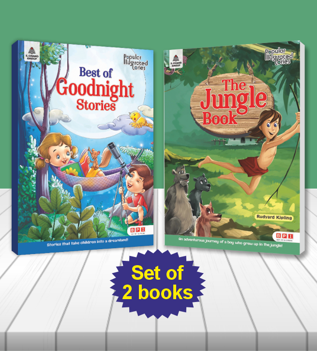 Popular Illustrated Stories Combo 3 for Kids (Age 7+) – Best of Goodnight Stories & The Jungle Book Collection