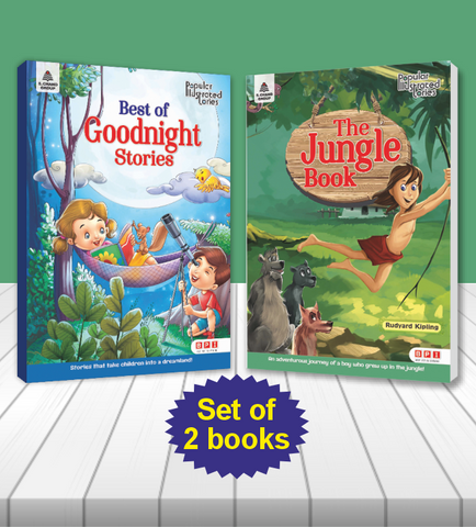 Popular Illustrated Stories Combo 3 for Kids (Age 7+) – Best of Goodnight Stories & The Jungle Book Collection