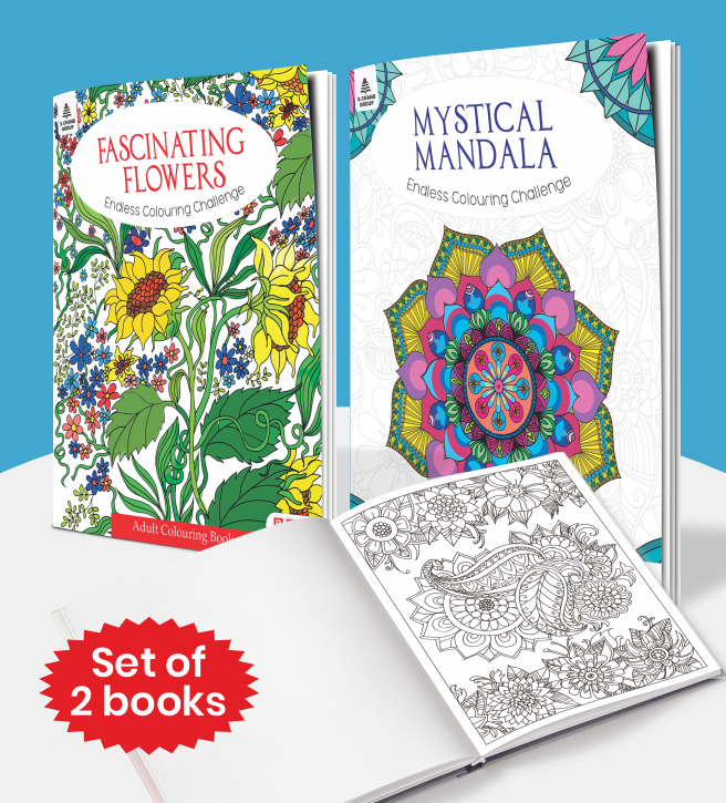 Adult Copy Colouring Combo 2 | Amazing Animals & Fantastic Forest Colouring Books