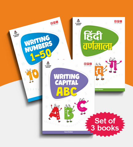 Number Writing, ABC & Hindi Varnamala Workbook Combo | FunLearn
