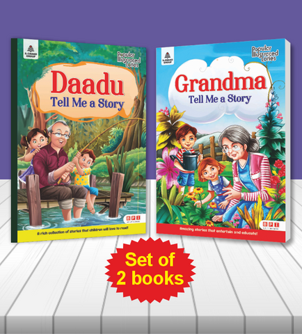Popular Illustrated Stories Combo 4 for Kids (Age 7+) – Grandma Tell Me a Story & Daddu Tell Me a Story Collection