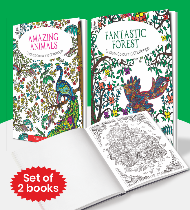 Adult Copy Colouring Combo 1 (Fascinating Flowers and Mystical Mandala)