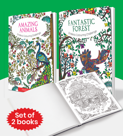 Adult Copy Colouring Combo 1 (Fascinating Flowers and Mystical Mandala)