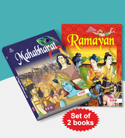 Ramayan & Mahabharat Combo Set | Mythological Stories for Kids & Adults