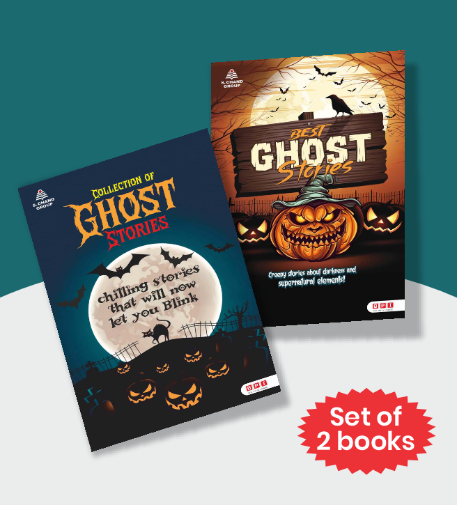 Set of two books on ghost stories with Halloween-themed