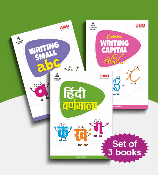 Cursive Writing & Hindi Varnamala Workbook Combo | FunLearn